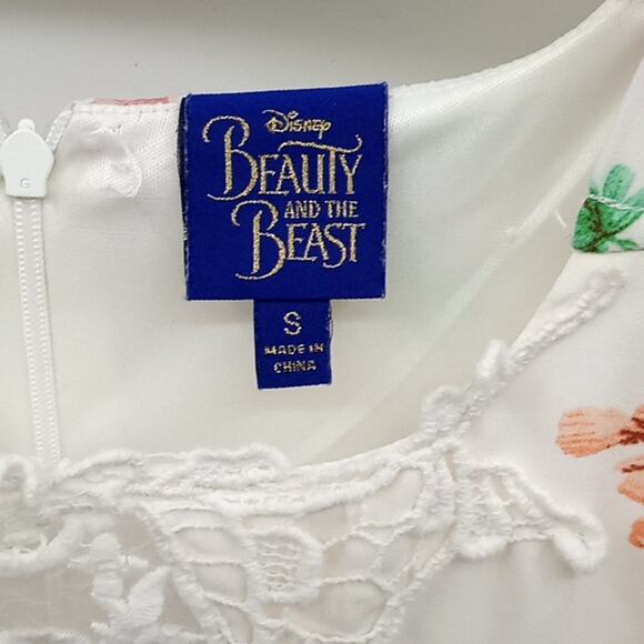 Disney Beauty and the Beast Junior's Cold Shoulder Dress Size Small - Picture 5 of 13